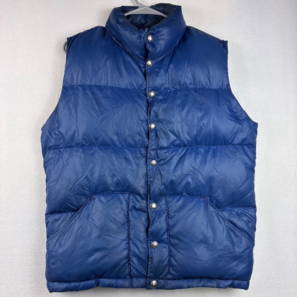 The North Face Puffer Vest S Blue Vintage Down Filled Gorpcore Retro USA Made